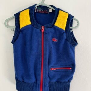Lacoste Kids Blue and Yellow Vest